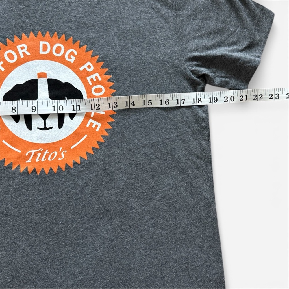 Tito’s Vodka for Dog People T-Shirt Heather Gray Small Ringspun Cotton Tee - Picture 3 of 6